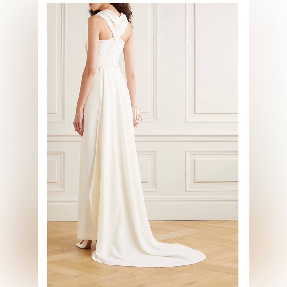 TALBOT RUNHOF
Draped crepe jumpsuit